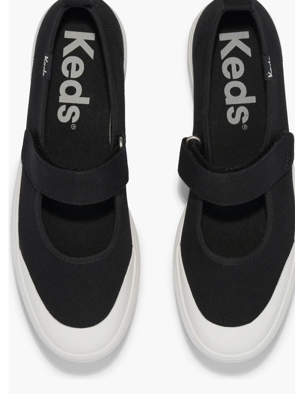 NEW Keds black canvas Maryjane platform sneakers size 6.5 - Picture 2 of 16